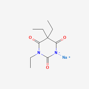 molecular formula C10H15N2NaO3 B15342105 Barbituric acid, 1,5,5-triethyl-, sodium salt CAS No. 357-69-7