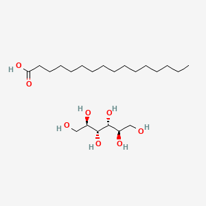 molecular formula C22H46O8 B15342152 Hexane-1,2,3,4,5,6-hexol;palmitic acid CAS No. 1341-81-7