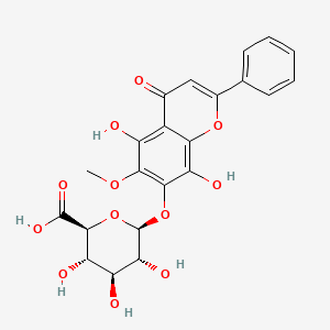 5,7,8-Trihydroxy-6-methoxy flavone-7-O-glucuronideb