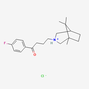 molecular formula C20H29ClFNO B15342294 p-Fluoro-4-(1,8,8-trimethyl-3-azabicyclo(3.2.1)octyl)butyrophenone hydrochloride CAS No. 15997-69-0