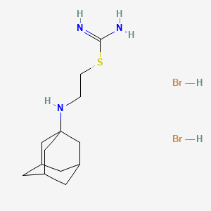 molecular formula C13H25Br2N3S B15342310 Pseudourea, 2-(2-(1-adamantyl)aminoethyl)thio-, dihydrobromide CAS No. 37018-52-3