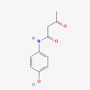 molecular formula C10H11NO3 B15342325 Butanamide, N-(4-hydroxyphenyl)-3-oxo- CAS No. 19213-10-6