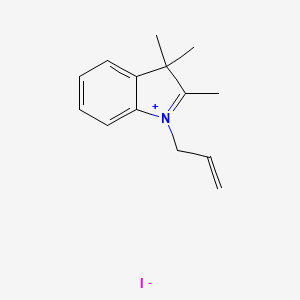 molecular formula C14H18IN B15342349 2,3,3-Trimethyl-1-prop-2-enylindol-1-ium;iodide CAS No. 20849-57-4