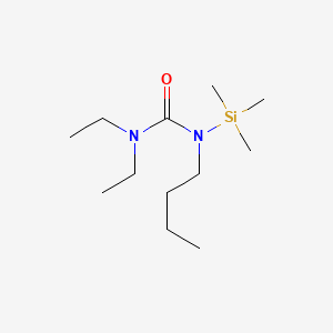molecular formula C12H28N2OSi B15342361 N-Trimethylsilyl-N-butyl-N',N'-diethylurea CAS No. 18388-99-3