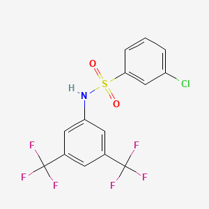 molecular formula C14H8ClF6NO2S B15342396 N-[3,5-bis-(Trifluoromethyl)phenyl]-3-chlorobenzenesulfonamide 