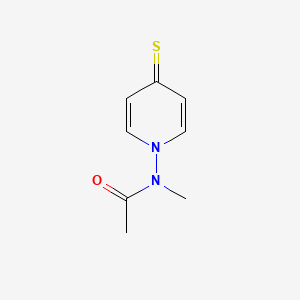 molecular formula C8H10N2OS B15342460 Acetamide,N-methyl-N-(4-thioxo-1(4H)-pyridinyl)- 