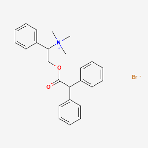 molecular formula C25H28BrNO2 B15342467 (alpha-(Hydroxymethyl)benzyl)trimethylammonium bromide diphenylacetate CAS No. 101657-02-7