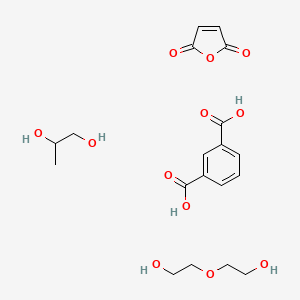 molecular formula C19H26O12 B15342488 Benzene-1,3-dicarboxylic acid;furan-2,5-dione;2-(2-hydroxyethoxy)ethanol;propane-1,2-diol CAS No. 36346-15-3