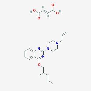 molecular formula C21H30N4O.C4H4O4 B153425 2-(4-Allyl-1-piperazinyl)-4-(2-methylpentoxy)quinazoline fumarate CAS No. 129664-18-2