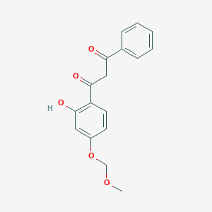 molecular formula C17H16O5 B15342535 1-[2-Hydroxy-4-(methoxymethoxy)phenyl]-3-phenylpropane-1,3-dione 