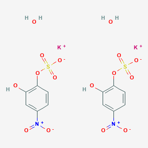 molecular formula C12H12K2N2O16S2 B15342590 dipotassium;(2-hydroxy-4-nitrophenyl) sulfate;dihydrate 
