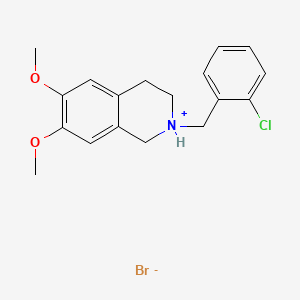 molecular formula C18H21BrClNO2 B15342596 2-(o-Chlorobenzyl)-6,7-dimethoxy-1,2,3,4-tetrahydroisoquinoline hydrobromide CAS No. 31772-98-2