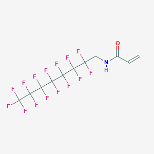 molecular formula C11H6F15NO B15342642 N-(2,2,3,3,4,4,5,5,6,6,7,7,8,8,8-Pentadecafluorooctyl)prop-2-enamide CAS No. 424-01-1