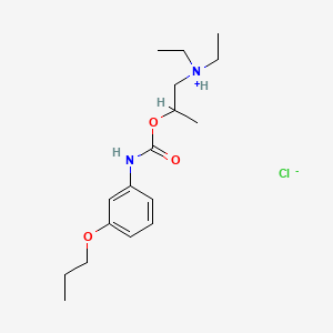 molecular formula C17H29ClN2O3 B15342689 diethyl-[2-[(3-propoxyphenyl)carbamoyloxy]propyl]azanium;chloride CAS No. 42437-98-9
