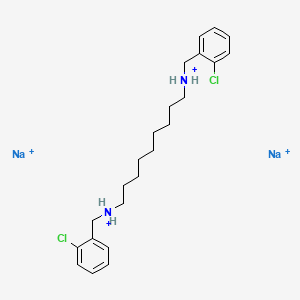 molecular formula C23H34Cl2N2Na2+4 B15342693 disodium;(2-chlorophenyl)methyl-[9-[(2-chlorophenyl)methylazaniumyl]nonyl]azanium CAS No. 2056-23-7