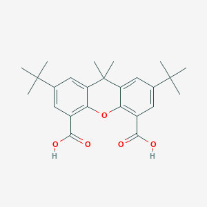 molecular formula C25H30O5 B153427 2,7-DI-Tert-butyl-9,9-dimethyl-4,5-xanthenedicarboxylic acid CAS No. 130525-39-2