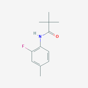 molecular formula C12H16FNO B15342711 N-(2-fluoro-4-methylphenyl)-2,2-dimethylpropanamide 