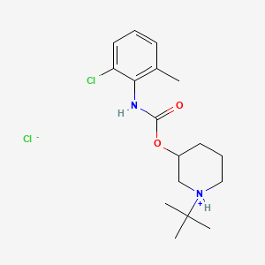 molecular formula C17H26Cl2N2O2 B15342718 N-tert-Butyl-3-piperidyl 2-chloro-6-methylphenylcarbamate hydrochloride CAS No. 31755-24-5
