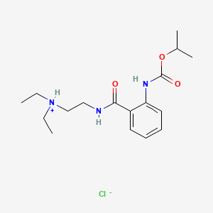 molecular formula C17H28ClN3O3 B15342734 Isopropyl o-((2-(diethylamino)ethyl)carbamoyl)carbanilate hydrochloride CAS No. 1910-62-9