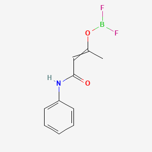 molecular formula C10H10BF2NO2 B15342772 Difluoro(3-oxo-N-phenylbutyramidato-O,O')boron CAS No. 15387-98-1