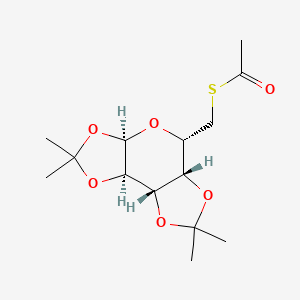 molecular formula C14H22O6S B15342823 S-[[(1S,2R,6R,8S,9R)-4,4,11,11-tetramethyl-3,5,7,10,12-pentaoxatricyclo[7.3.0.02,6]dodecan-8-yl]methyl] ethanethioate 