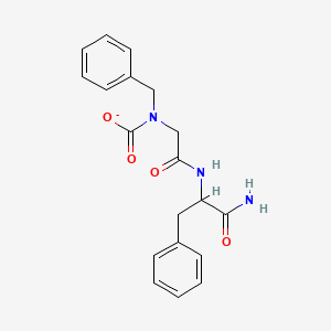 molecular formula C19H20N3O4- B15342866 N-[2-[(1-amino-1-oxo-3-phenylpropan-2-yl)amino]-2-oxoethyl]-N-benzylcarbamate 