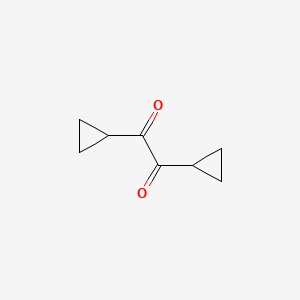 molecular formula C8H10O2 B15342902 Dicyclopropylethanedione CAS No. 15940-88-2