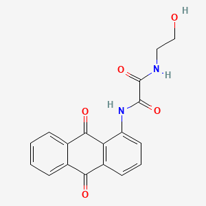 molecular formula C18H14N2O5 B15342932 Oxamide, N-(1-anthraquinonyl)-N'-(2-hydroxyethyl)- CAS No. 100694-09-5