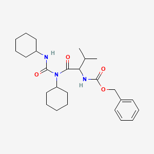 molecular formula C26H39N3O4 B15342962 benzyl N-[1-[cyclohexyl(cyclohexylcarbamoyl)amino]-3-methyl-1-oxobutan-2-yl]carbamate CAS No. 19746-19-1