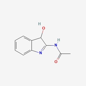 molecular formula C10H10N2O2 B15342979 N-(3-hydroxy-3H-indol-2-yl)acetamide 
