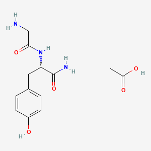 molecular formula C13H19N3O5 B15343000 Glycyl-L-tyrosinamide acetate 