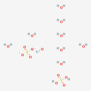 molecular formula H18O17S2Ti B15343003 oxotitanium(2+);sulfuric acid;sulfate;octahydrate 
