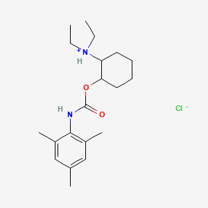 molecular formula C20H33ClN2O2 B15343015 diethyl-[2-[(2,4,6-trimethylphenyl)carbamoyloxy]cyclohexyl]azanium;chloride CAS No. 20186-62-3