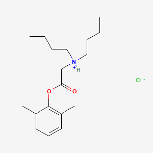 molecular formula C18H30ClNO2 B15343033 N,N-Dibutylglycine 2,6-xylyl ester hydrochloride CAS No. 2014-24-6