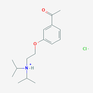 molecular formula C16H26ClNO2 B15343034 3'-(2-(Diisopropylamino)ethoxy)acetophenone hydrochloride CAS No. 20809-28-3