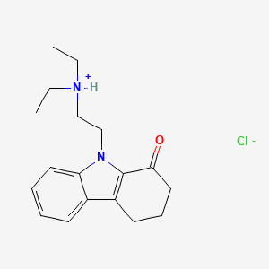 molecular formula C18H25ClN2O B15343045 Carbazol-1(2H)-one, 3,4-dihydro-9-(2-(diethylamino)ethyl)-, monohydrochloride CAS No. 15995-84-3