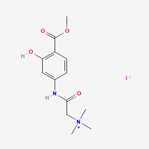 molecular formula C13H19IN2O4 B15343047 Methyl 4-(2-(dimethylamino)acetylamino)salicylate, methiodide CAS No. 14035-21-3