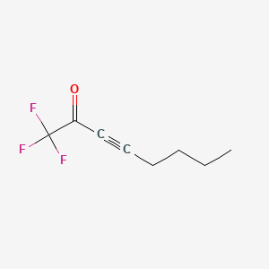 molecular formula C8H9F3O B15343090 1,1,1-Trifluorooct-3-yn-2-one CAS No. 105439-85-8