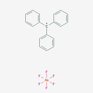 molecular formula C19H15AsF6 B15343091 Tritylium hexafluoroarsenate CAS No. 437-15-0