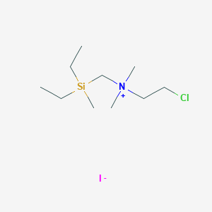 molecular formula C10H25ClINSi B15343187 Ammonium, (2-chloroethyl)dimethyl(diethylmethylsilylmethyl)-, iodide CAS No. 21654-77-3