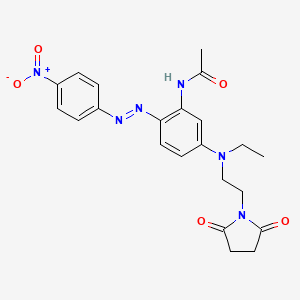 molecular formula C22H24N6O5 B15343202 N-[5-[[2-(2,5-Dioxo-1-pyrrolidinyl)ethyl]ethylamino]-2-[(4-nitrophenyl)azo]phenyl]acetamide CAS No. 29649-48-7