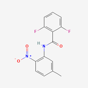 molecular formula C14H10F2N2O3 B15343240 N-(2,6-Difluorobenzoyl)-3-methyl-6-nitroanilide 