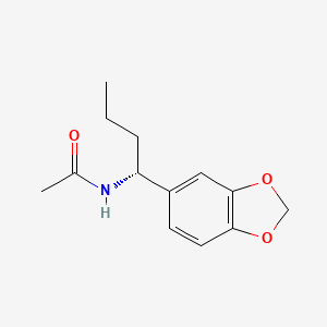 molecular formula C13H17NO3 B15343265 N-[(1R)-1-(2H-1,3-Benzodioxol-5-yl)butyl]acetamide CAS No. 398453-26-4