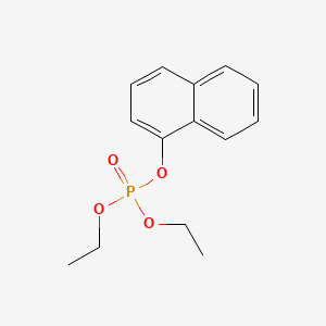 molecular formula C14H17O4P B15343309 Phosphoric acid, diethyl 1-naphthalenyl ester CAS No. 33650-14-5