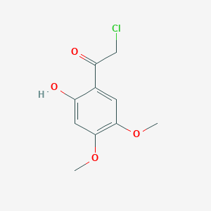 molecular formula C10H11ClO4 B15343313 2-Chloro-1-(2-hydroxy-4,5-dimethoxyphenyl)ethanone 