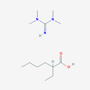 molecular formula C8H16O2.C5H13N3<br>C13H29N3O2 B15343331 2-Ethylhexanoic acid;1,1,3,3-tetramethylguanidine CAS No. 4347-99-3