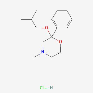 molecular formula C15H24ClNO2 B15343424 4-Methyl-2-(2-methylpropoxy)-2-phenylmorpholine hydrochloride CAS No. 124497-86-5
