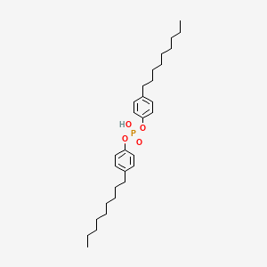 molecular formula C30H47O4P B15343457 Bis(p-nonylphenyl) hydrogen phosphate CAS No. 34332-97-3