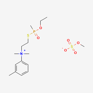 molecular formula C15H28NO6PS2 B15343496 Dimethyl(2-((ethoxymethylphosphinyl)thio)ethyl)-m-tolylammonium methyl sulfate CAS No. 41294-08-0