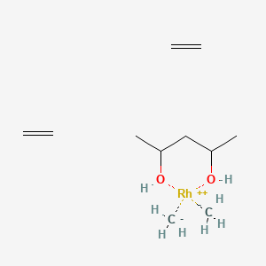 molecular formula C11H26O2Rh B15343575 Acetylacetonatobis(ethylene) rhodium(I) 